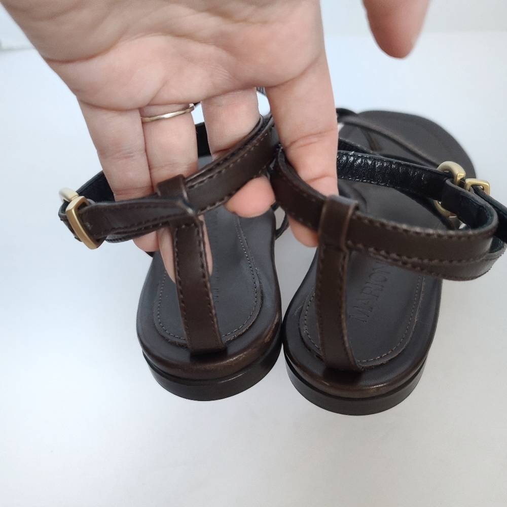 Marion Parke | Harvey Strappy Sandals in Chocolate Brown Lux Calf Size 7 - Picture 10 of 15
